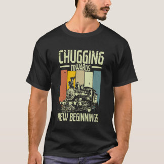 Camiseta Trem de modelo avançando em direção a