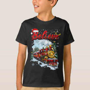 Camiseta Trem de Natal Crente do Natal Expresso Polar Xm