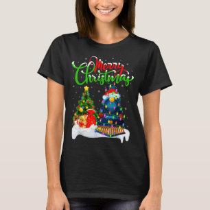 Camiseta Trem de Natal engraçado para amantes de trem ilumi
