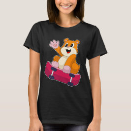 Camiseta Trem de Roda de Hamster Skateboard