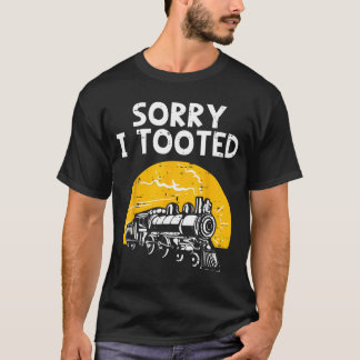 Camiseta Trem Desculpe Buzinou Locomotiva Engraçada Homens