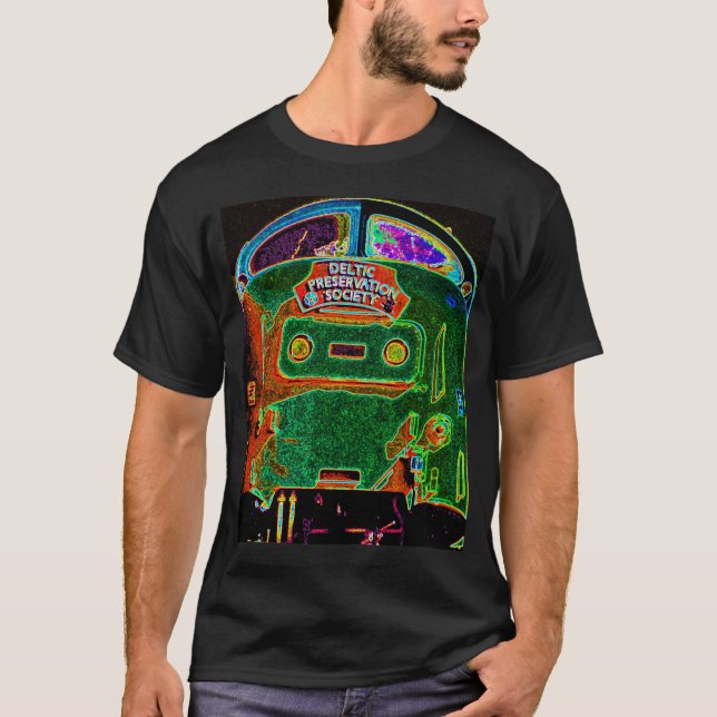 Camiseta Trem diesel britânico Deltic - capitulação (Frente)