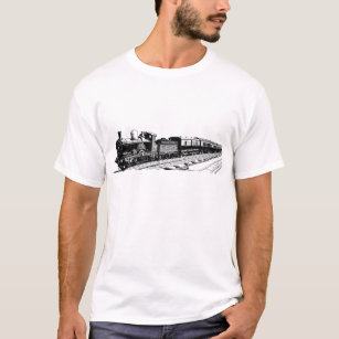 Camiseta Trem do vintage - preto