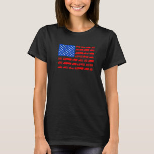 Camiseta Trem Ferrovia Bandeira Americana Vintage Locomotiv
