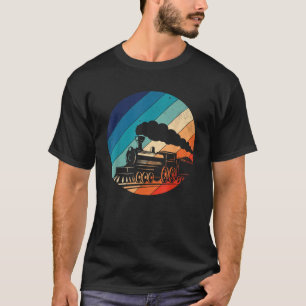 Camiseta Trem Ferrovia Vintage Retro Locomotiva Antigo Mode