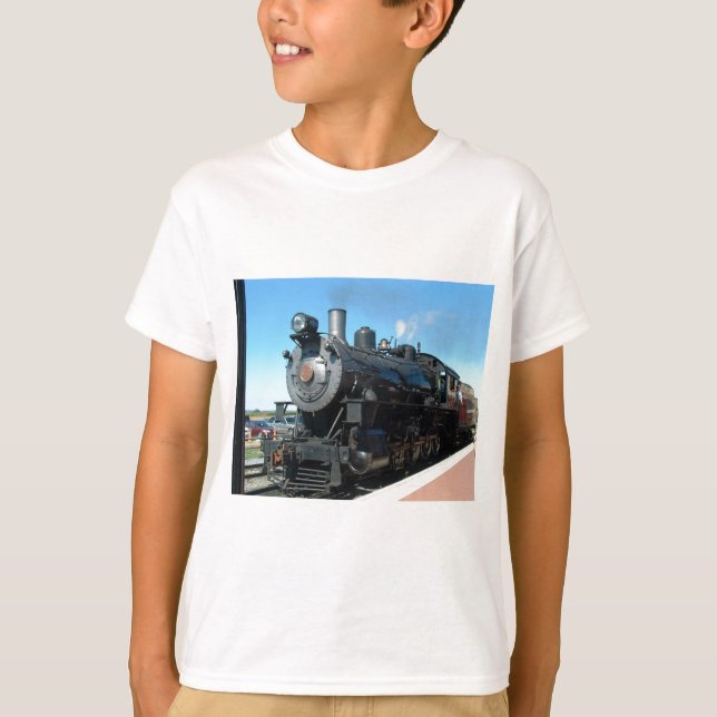 Camiseta Trem velho um do vapor de uma sessão fotográfica (Frente)
