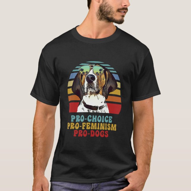 Camiseta Tremendo Walker Coonhound Pro Choice Pro Feminismo (Frente)