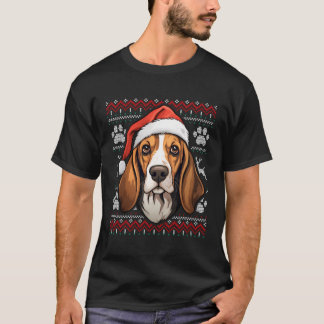 Camiseta Tremendo Walker Coonhound Santa Hat Natal