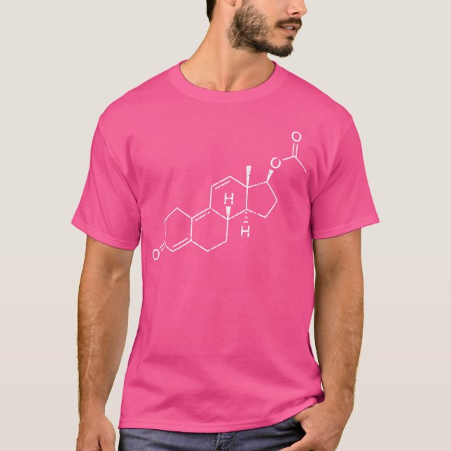 Camiseta Trenbolone Esteroide Molécula Bactéria Tren Trai (Frente)