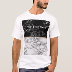 Camiseta Trendent Black & White Marble Stone - Adicionar se