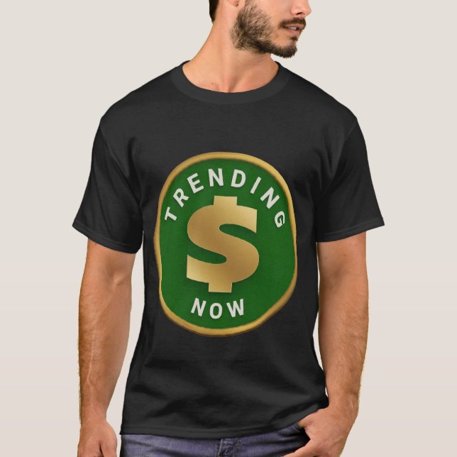 Camiseta Trending $ Now: Arte Financeira Moderna (Frente)