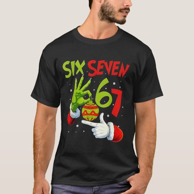 Camiseta Trending Six Seven Meme 6 7 Christmas 67 Xmas Men  (Frente)
