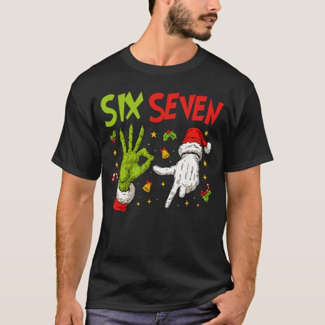 Camiseta Trending Six Seven Meme Christmas 67 Xmas Men Wome (Frente)