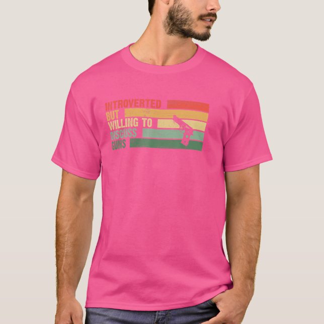 Camiseta Trendy Apresentou, Mas Disposta A Discutir Armas (Frente)