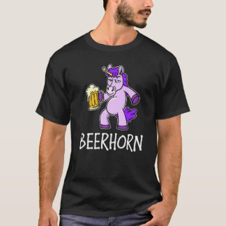 Camiseta Trendy Beer Bebendo Unicorn Festiva