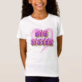 Camiseta "Trendy Big Sister T-Shirt para Meninas"