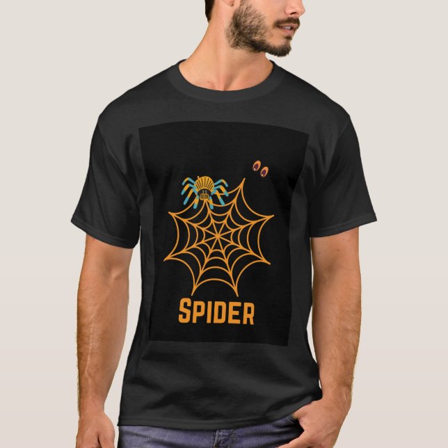 Camiseta Trendy Black Aranha Linda T-shirt (Frente)
