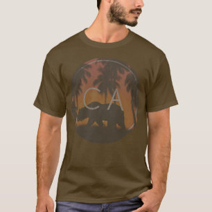 Camiseta Trendy California Bear Sunset Front and Back Premi