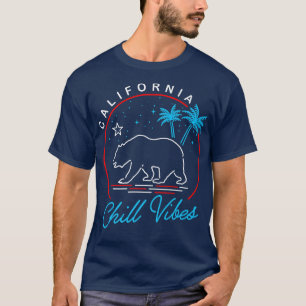 Camiseta Trendy California Neon Bear Chill Vibes Premium