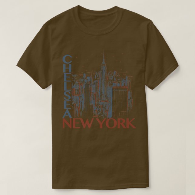 Camiseta Trendy Chelsea New York Night City Poster1197 (Frente do Design)