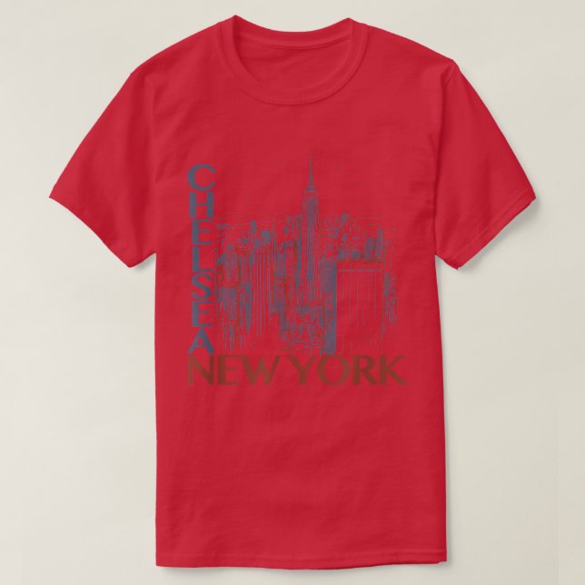 Camiseta Trendy Chelsea New York Night Poster (Frente do Design)