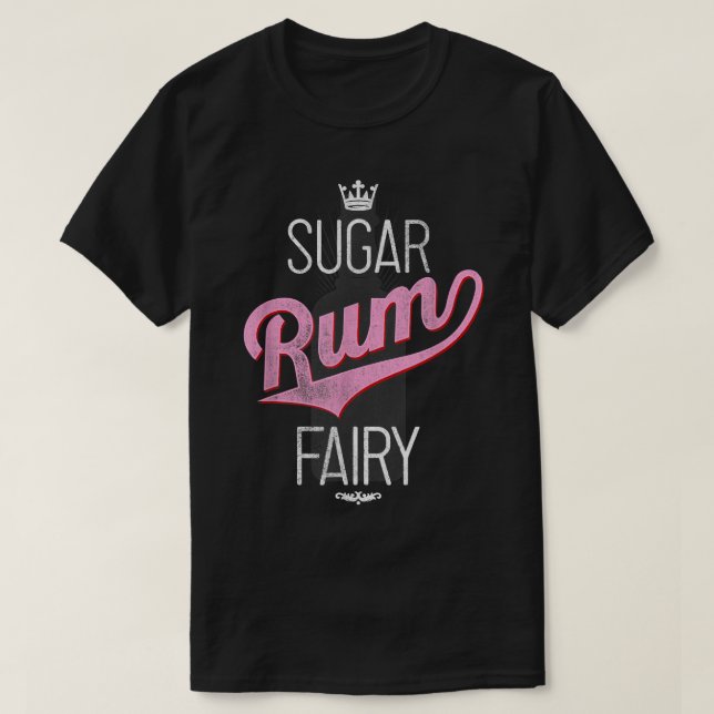 Camiseta Trendy Christmas Sugar Rum Fairy Bottle Silhouette (Frente do Design)