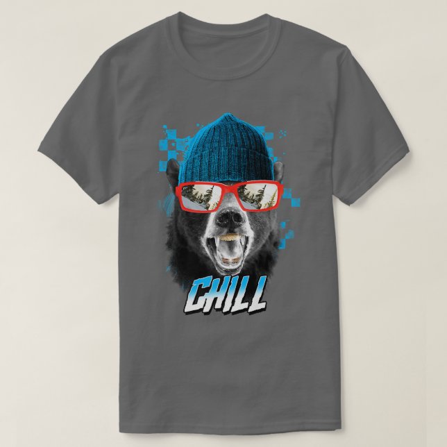 Camiseta Trendy Cool Bear Chill Poster Premium  (Frente do Design)