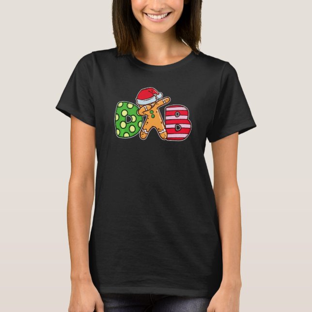 Camiseta Trendy Dab Dabbing Gingerbread Dancing Merry Chris (Frente)