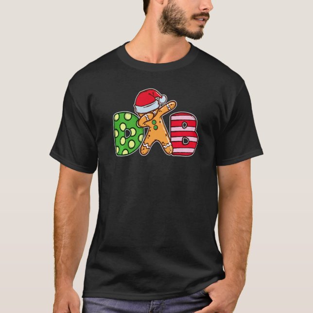 Camiseta Trendy Dab Dabbing Gingerbread Dancing Merry Chris (Frente)