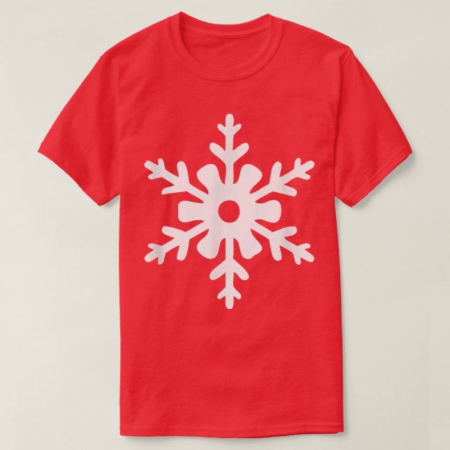 Camiseta Trendy de Natal Desenhando Neve Flake (Frente do Design)