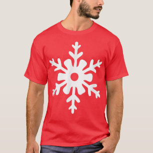 Camiseta Trendy de Natal Desenhando Neve Flake