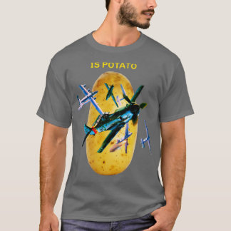 Camiseta Trendy é Batata com avião militar