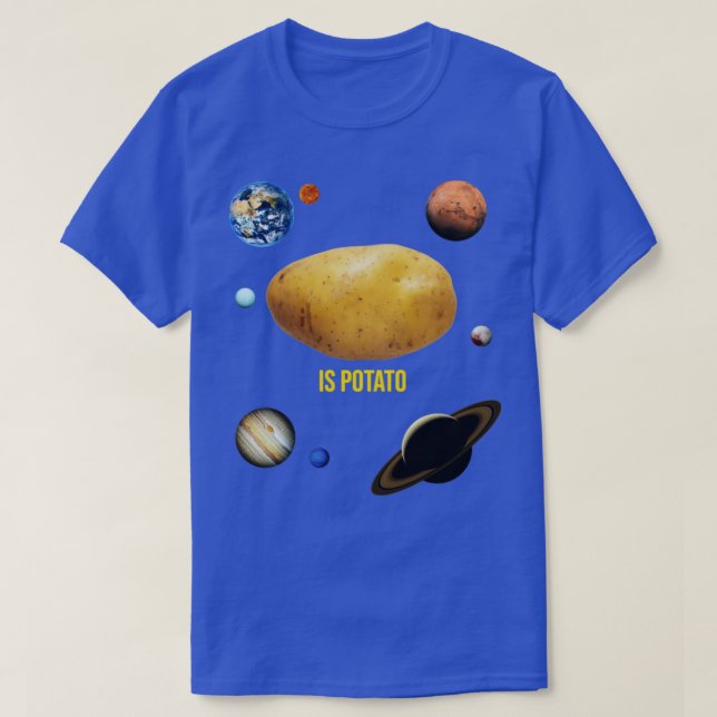 Camiseta Trendy é Batata com sistema solar (Frente do Design)