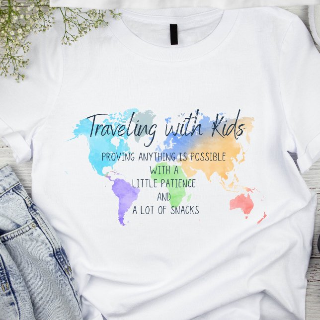 Camiseta Trendy Engraçado Viagem do Pai com Criança (Criador carregado)