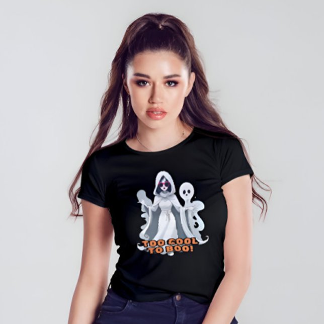 Camiseta Trendy & Funny Cute Ghost Halloween (Boo-tifully Chic: Fashion is Eternal!)