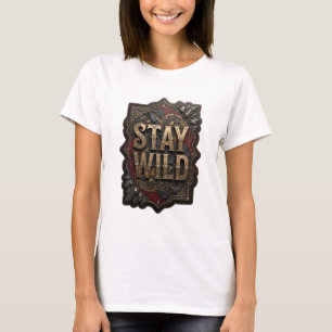Camiseta Trendy Gold STAY WILD v2