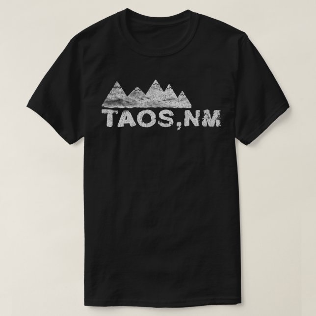 Camiseta Trendy Grunge Taos Montanhas NM Cidade de Esqui (Frente do Design)