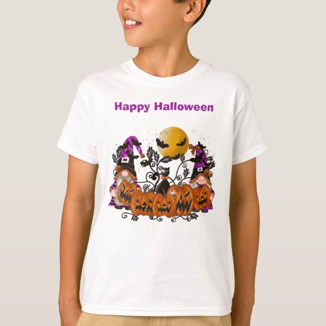 Camiseta Trendy Happy Halloween Gnomo Boy (Frente)