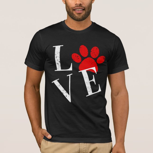 Camiseta TRENDY LOVE DOG PAW (Frente)