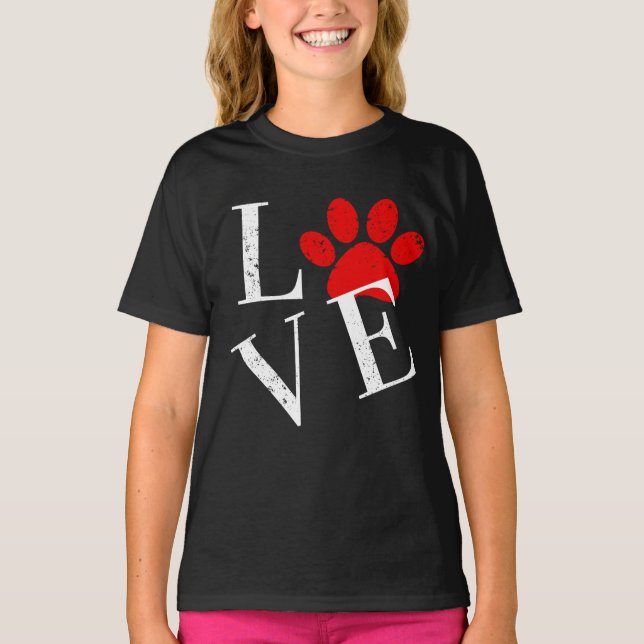 Camiseta TRENDY LOVE DOG PAW (Frente)