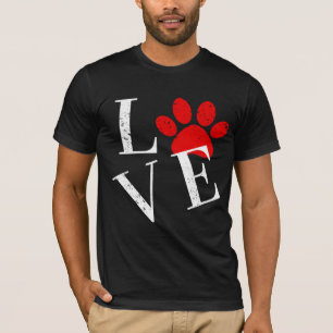 Camiseta TRENDY LOVE DOG PAW T-Shirt