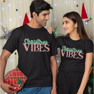 Camiseta Trendy Modern Retro Natal Vibes Candy Cane