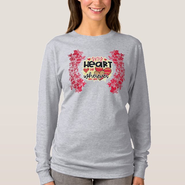 Camiseta Trendy My Heart Dia de os namorados Long Sleeve (Frente)