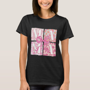 Camiseta Trendy Pink Mama Coquette Arco Floral Retro Mama M