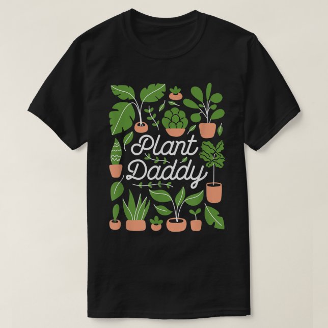 Camiseta Trendy Plant Daddy Botanical Design (Frente do Design)