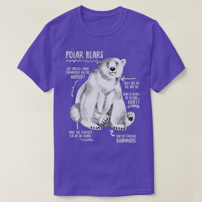 Camiseta Trendy Polar Bear Facts (Frente do Design)