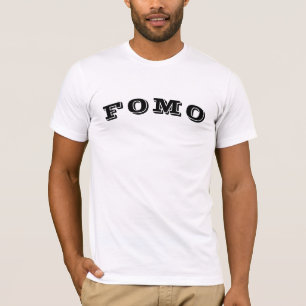 Camiseta Trendy Pop Culture Design Engraçado FOMO Cita Humo