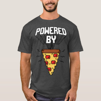 Camiseta Trendy Powered By Pizza Piel Comida Humor 33535684