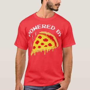 Camiseta Trendy Powered By Pizza Piel Gaming Humor 33545685