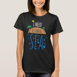 Camiseta Trendy Preciso De Um Mar De Vitamina Para Praia